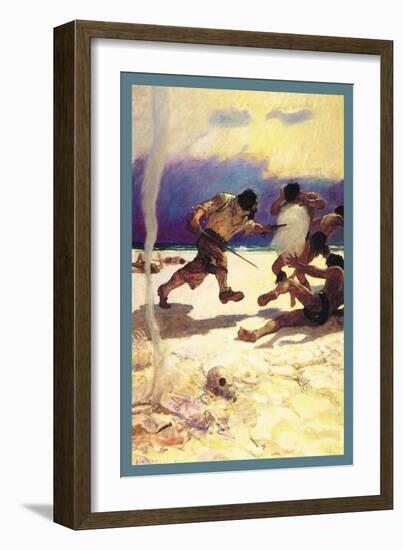 Cannibals-Newell Convers Wyeth-Framed Art Print