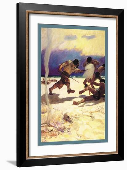 Cannibals-Newell Convers Wyeth-Framed Art Print