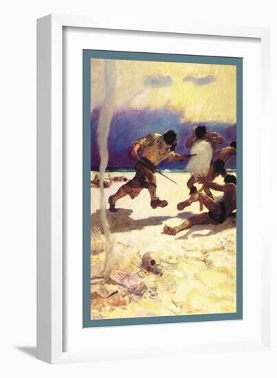 Cannibals-Newell Convers Wyeth-Framed Art Print