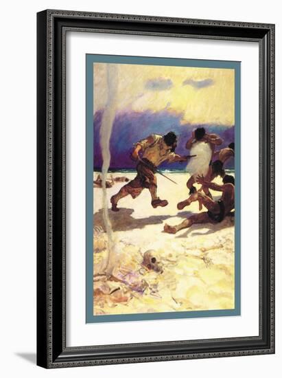 Cannibals-Newell Convers Wyeth-Framed Art Print