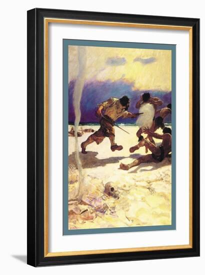 Cannibals-Newell Convers Wyeth-Framed Art Print