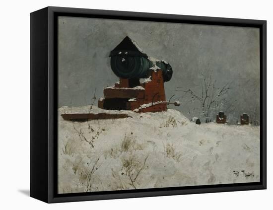 Cannon, Akershus, 1880 oil on board-Fritz Thaulow-Framed Premier Image Canvas
