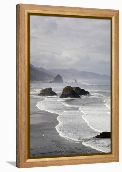 Cannon Beach and Haystack Rock, Crescent Beach, Ecola State Park, Oregon, USA-Jamie & Judy Wild-Framed Premier Image Canvas