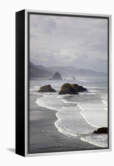 Cannon Beach and Haystack Rock, Crescent Beach, Ecola State Park, Oregon, USA-Jamie & Judy Wild-Framed Premier Image Canvas