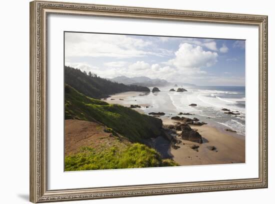 Cannon Beach and Haystack Rock, Crescent Beach, Ecola State Park, Oregon, USA-Jamie & Judy Wild-Framed Photographic Print