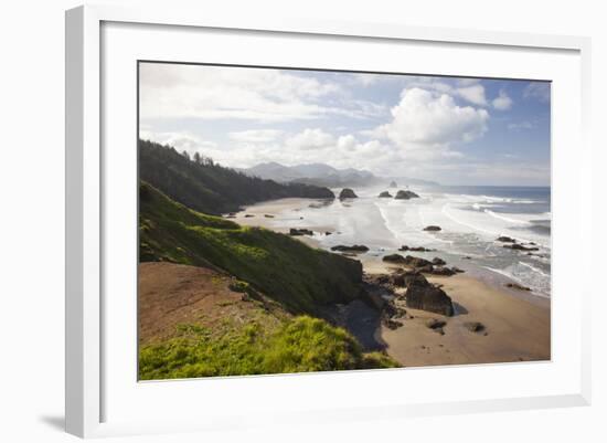 Cannon Beach and Haystack Rock, Crescent Beach, Ecola State Park, Oregon, USA-Jamie & Judy Wild-Framed Photographic Print