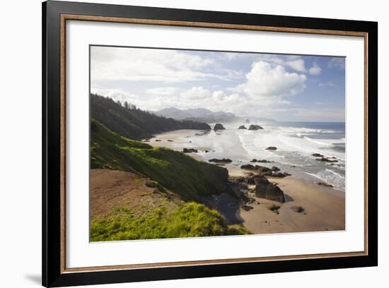 Cannon Beach and Haystack Rock, Crescent Beach, Ecola State Park, Oregon, USA-Jamie & Judy Wild-Framed Photographic Print