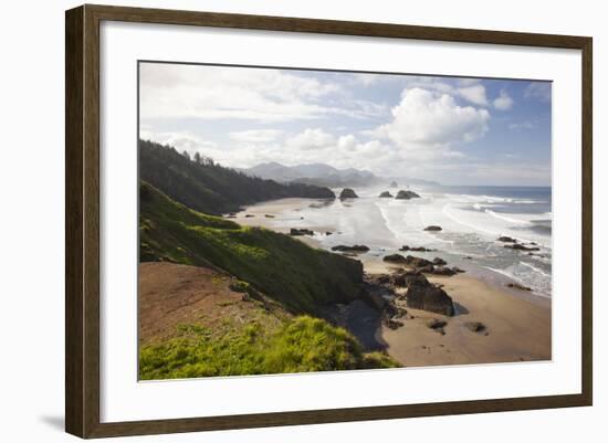 Cannon Beach and Haystack Rock, Crescent Beach, Ecola State Park, Oregon, USA-Jamie & Judy Wild-Framed Photographic Print