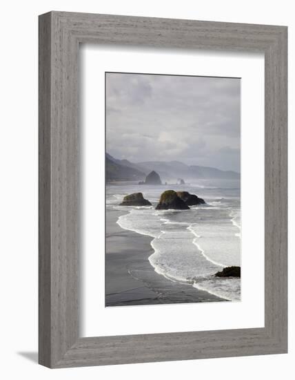 Cannon Beach and Haystack Rock, Crescent Beach, Ecola State Park, Oregon, USA-Jamie & Judy Wild-Framed Photographic Print