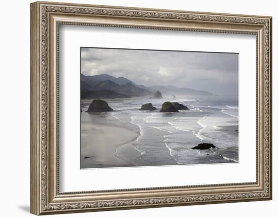 Cannon Beach and Haystack Rock, Crescent Beach, Ecola State Park, Oregon, USA-Jamie & Judy Wild-Framed Photographic Print