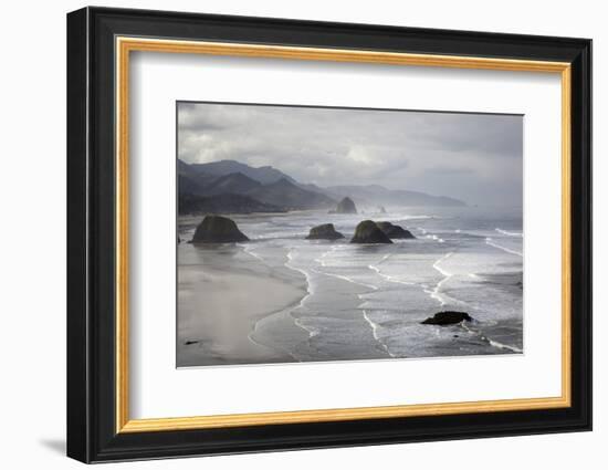 Cannon Beach and Haystack Rock, Crescent Beach, Ecola State Park, Oregon, USA-Jamie & Judy Wild-Framed Photographic Print