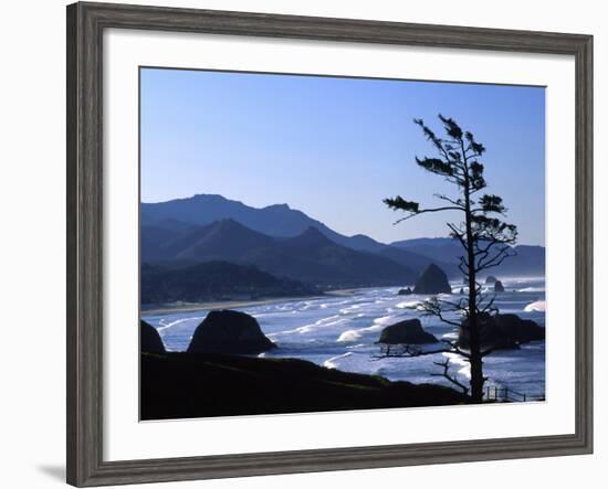 Cannon Beach from Ecola State Park, Oregon, USA-Janell Davidson-Framed Photographic Print