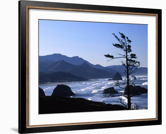 Cannon Beach from Ecola State Park, Oregon, USA-Janell Davidson-Framed Photographic Print