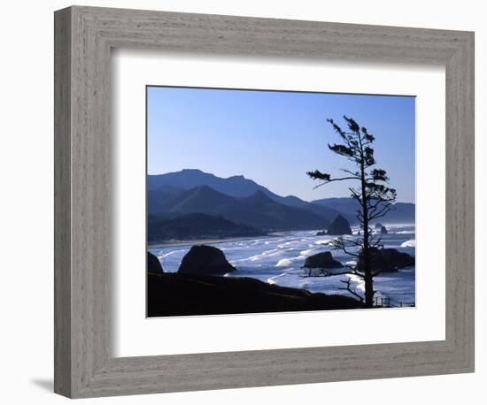 Cannon Beach from Ecola State Park, Oregon, USA-Janell Davidson-Framed Photographic Print