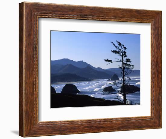 Cannon Beach from Ecola State Park, Oregon, USA-Janell Davidson-Framed Photographic Print