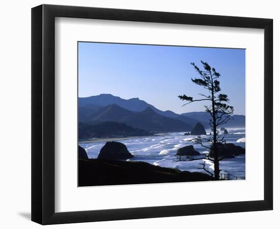 Cannon Beach from Ecola State Park, Oregon, USA-Janell Davidson-Framed Photographic Print