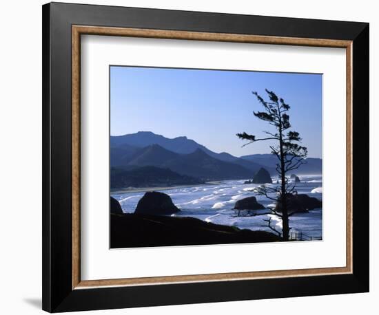 Cannon Beach from Ecola State Park, Oregon, USA-Janell Davidson-Framed Photographic Print