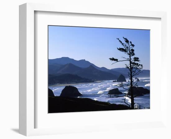 Cannon Beach from Ecola State Park, Oregon, USA-Janell Davidson-Framed Photographic Print