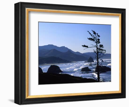 Cannon Beach from Ecola State Park, Oregon, USA-Janell Davidson-Framed Photographic Print