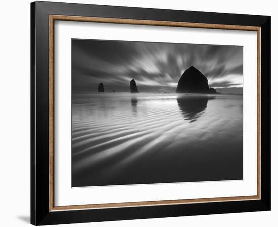 Cannon Beach Textures-1-Moises Levy-Framed Photographic Print