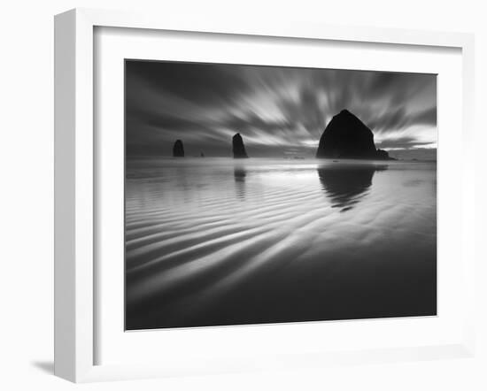 Cannon Beach Textures-1-Moises Levy-Framed Photographic Print