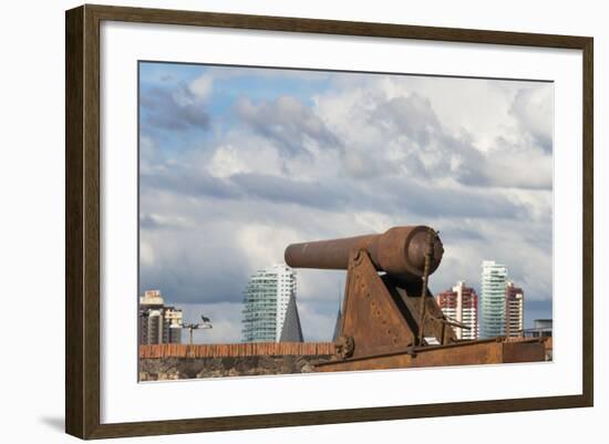 Cannon in Forte Do Castelo, Belem, Para State, Brazil-Keren Su-Framed Photographic Print