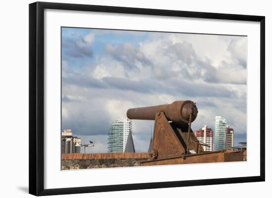 Cannon in Forte Do Castelo, Belem, Para State, Brazil-Keren Su-Framed Photographic Print