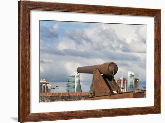 Cannon in Forte Do Castelo, Belem, Para State, Brazil-Keren Su-Framed Photographic Print