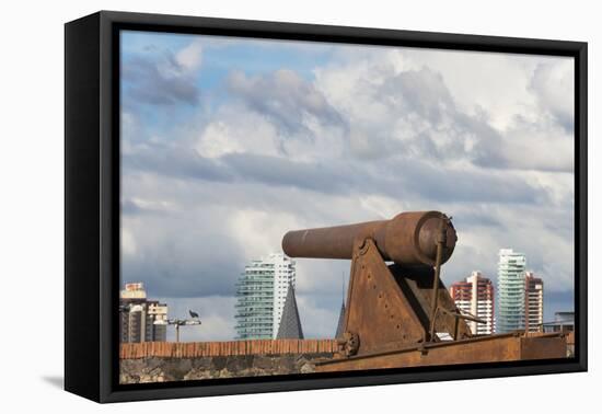 Cannon in Forte Do Castelo, Belem, Para State, Brazil-Keren Su-Framed Premier Image Canvas