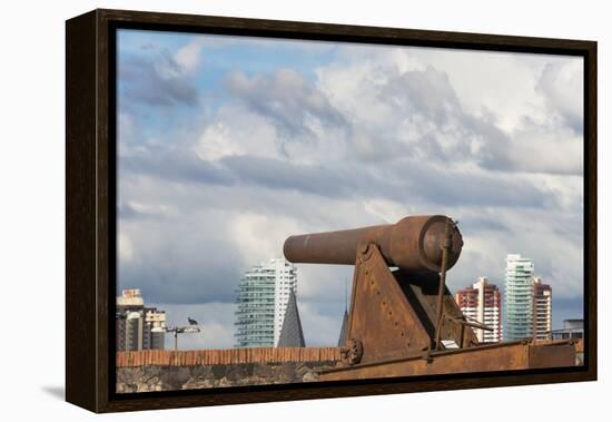 Cannon in Forte Do Castelo, Belem, Para State, Brazil-Keren Su-Framed Premier Image Canvas