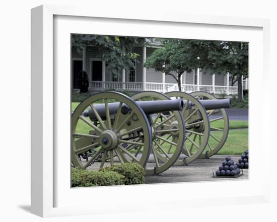 Cannon on Display, Fort Vancouver Natoinal Historic Site, Washington, USA-William Sutton-Framed Photographic Print