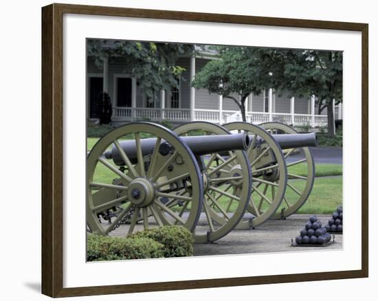 Cannon on Display, Fort Vancouver Natoinal Historic Site, Washington, USA-William Sutton-Framed Photographic Print