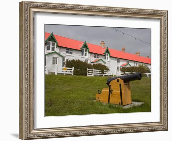 Cannon on Victory Green in Port Stanley, Falkland Islands (Islas Malvinas), South America-Richard Cummins-Framed Photographic Print