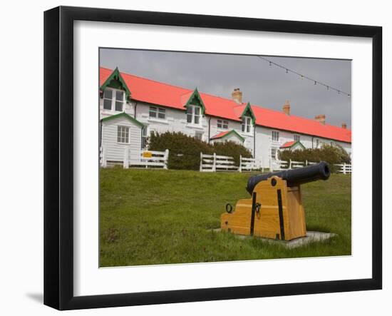 Cannon on Victory Green in Port Stanley, Falkland Islands (Islas Malvinas), South America-Richard Cummins-Framed Photographic Print