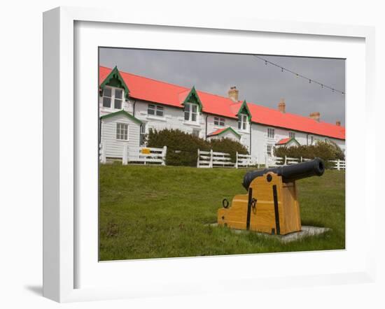 Cannon on Victory Green in Port Stanley, Falkland Islands (Islas Malvinas), South America-Richard Cummins-Framed Photographic Print