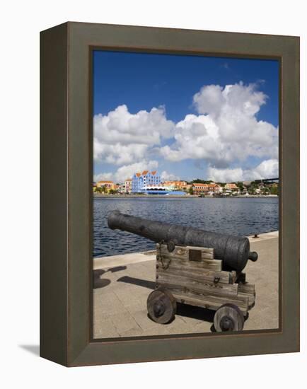 Cannon, Punda District, Willemstad, Curacao, Netherlands Antilles, West Indies, Caribbean-Richard Cummins-Framed Premier Image Canvas