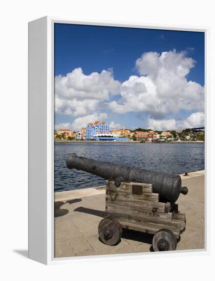 Cannon, Punda District, Willemstad, Curacao, Netherlands Antilles, West Indies, Caribbean-Richard Cummins-Framed Premier Image Canvas