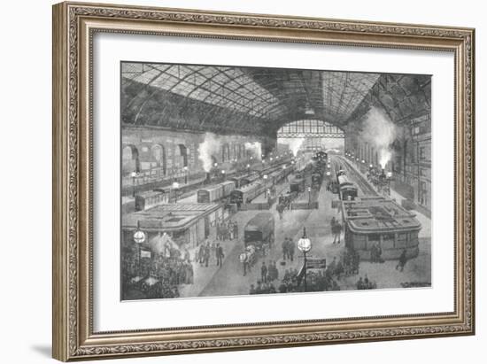 'Cannon Street Station - Night', 1891-William Luker-Framed Giclee Print