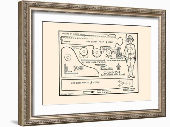 Cannon (With Rubber Band Action)-Michael C. Dank-Framed Art Print