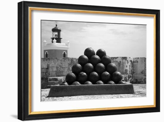 Cannonballs at El Morro San Juan Puerto Rico-null-Framed Photo