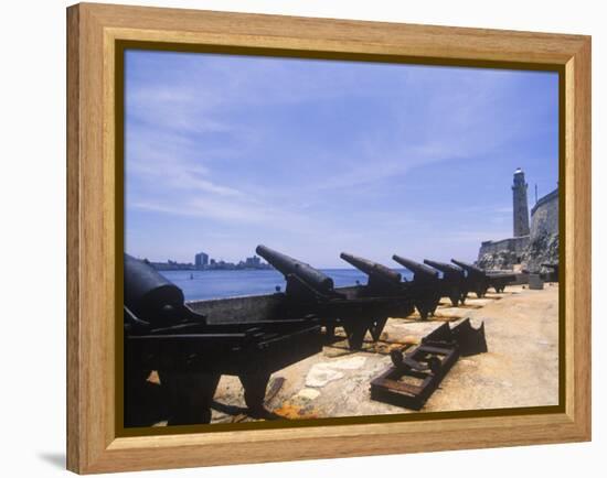 Cannons, Castillo Del Morro, Havana, Cuba-Greg Johnston-Framed Premier Image Canvas
