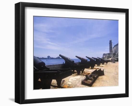 Cannons, Castillo Del Morro, Havana, Cuba-Greg Johnston-Framed Photographic Print