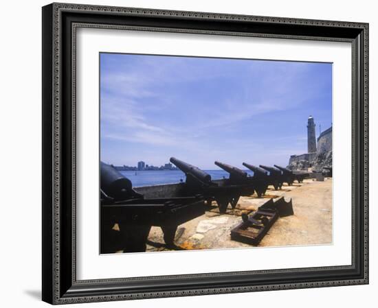 Cannons, Castillo Del Morro, Havana, Cuba-Greg Johnston-Framed Photographic Print