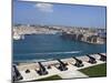 Cannons of Battery High on Defensive Wall of Valletta Protect Entrance to Grand Harbour, Malta-John Warburton-lee-Mounted Photographic Print