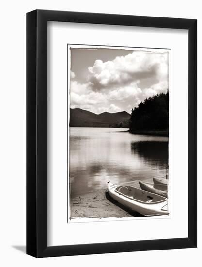 Canoe and Three Kayaks Sepia-Suzanne Foschino-Framed Photographic Print