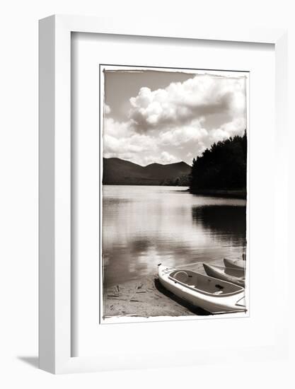 Canoe and Three Kayaks Sepia-Suzanne Foschino-Framed Photographic Print
