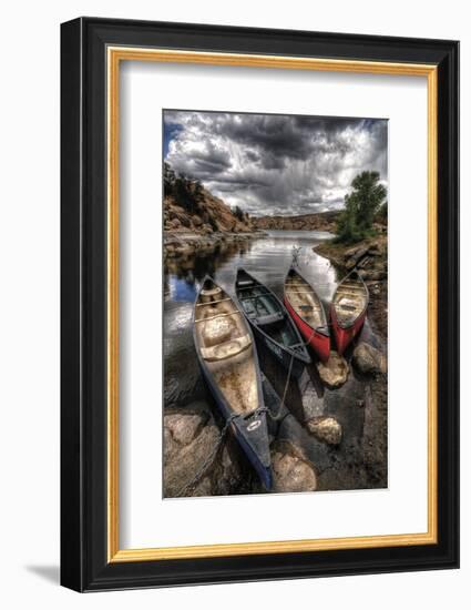 Canoe Break 2-Bob Larson-Framed Art Print