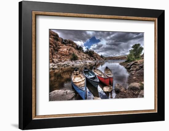 Canoe Break-Bob Larson-Framed Art Print