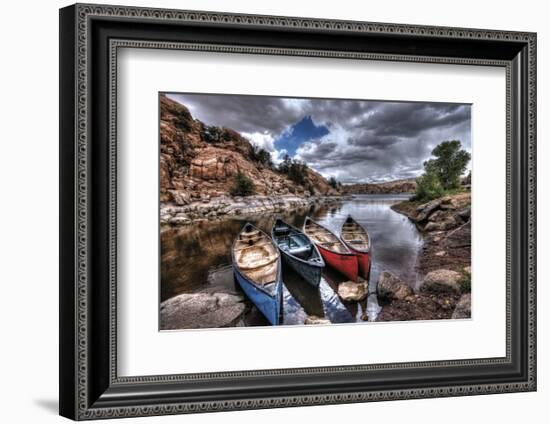 Canoe Break-Bob Larson-Framed Art Print