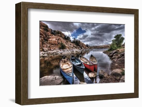 Canoe Break-Bob Larson-Framed Art Print